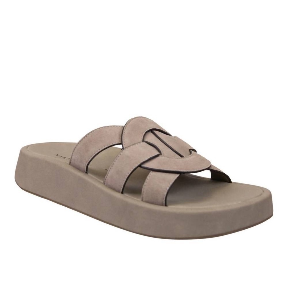 NAKED FEET women's market platform sandals in greige 6.5